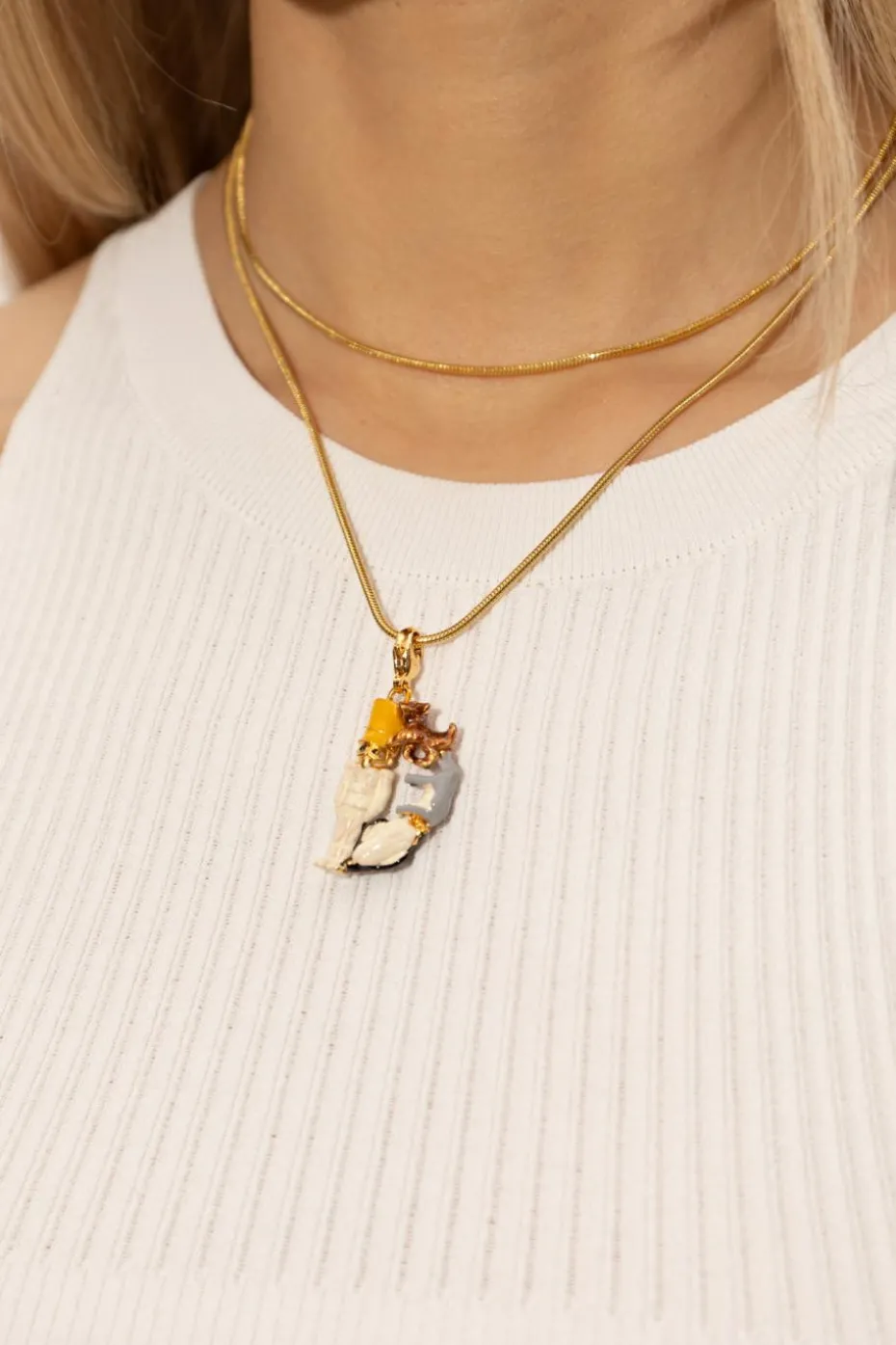 Marni MULTICOLOUR Pendant with a letter