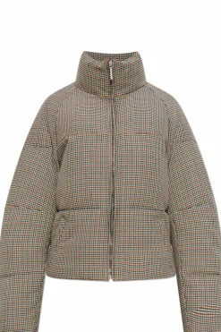 Marni MULTICOLOUR Quilted jacket with houndstooth pattern