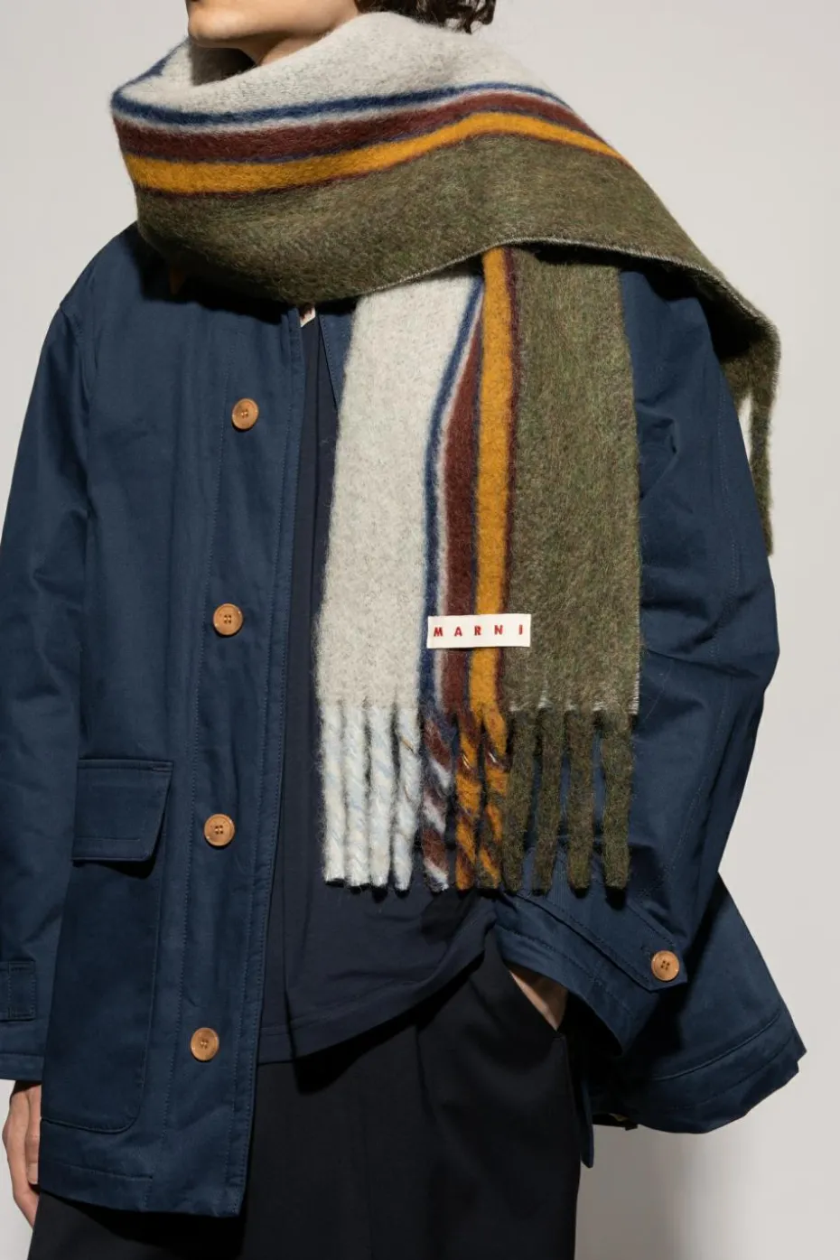 Marni MULTICOLOUR Scarf with logo