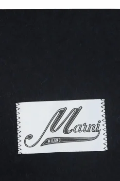 Marni NAVY BLUE Alpaca scarf