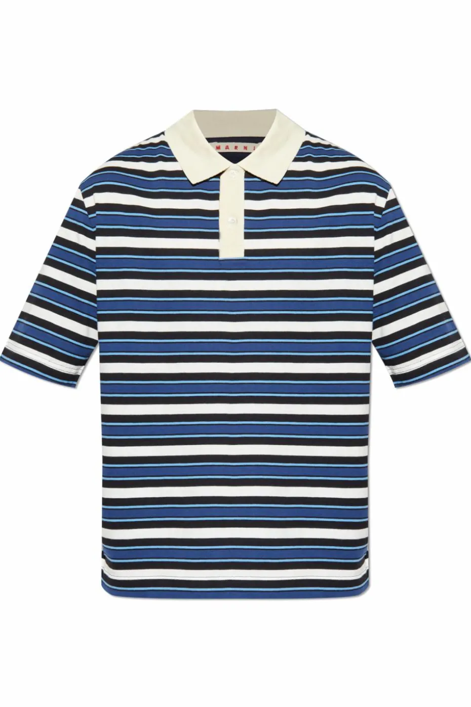 Marni NAVY BLUE Striped pattern polo
