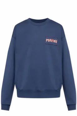 Marni NAVY BLUE Sweatshirt with logo
