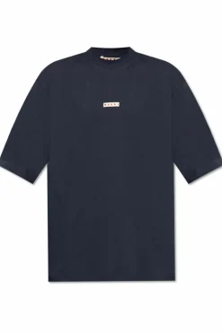 Marni NAVY BLUE T-shirt with logo