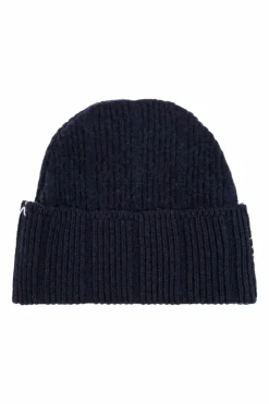 Marni NAVY BLUE Wool beanie with stitching