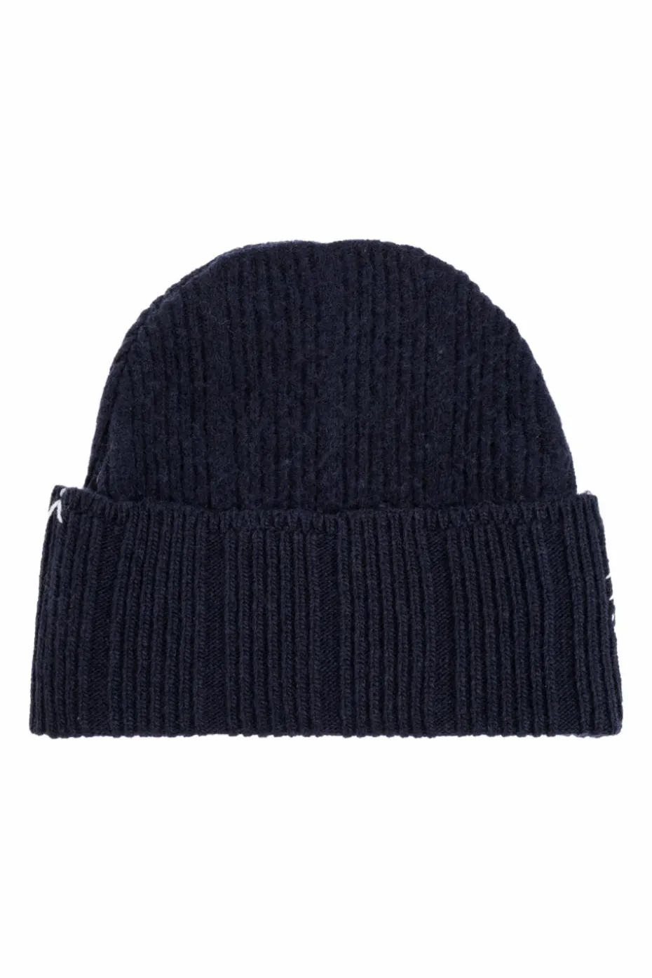 Marni NAVY BLUE Wool beanie with stitching