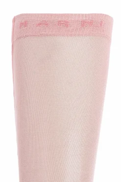 Marni PINK Knee-high socks with logo