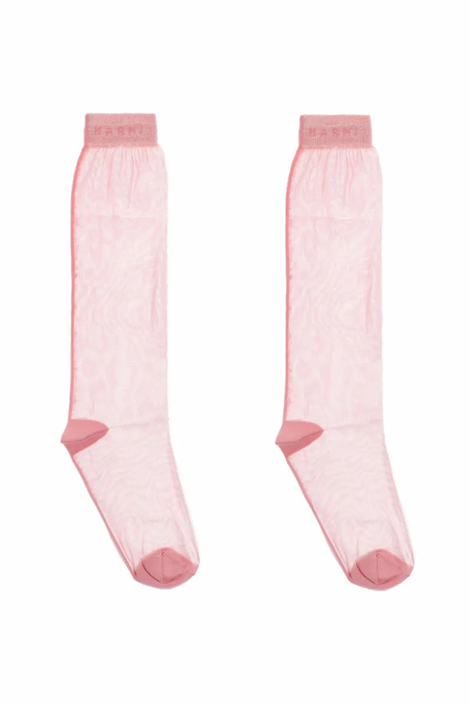 Marni PINK Knee-high socks with logo