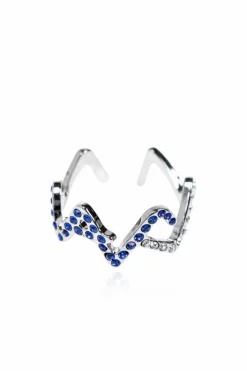Marni SILVER Ring with shimmering crystals