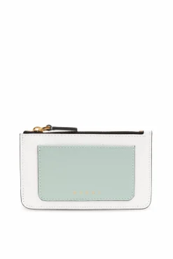 Marni WHITE Leather card holder