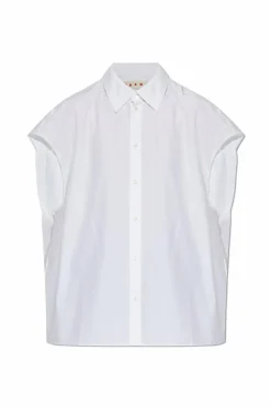 Marni WHITE Sleeveless oversize shirt