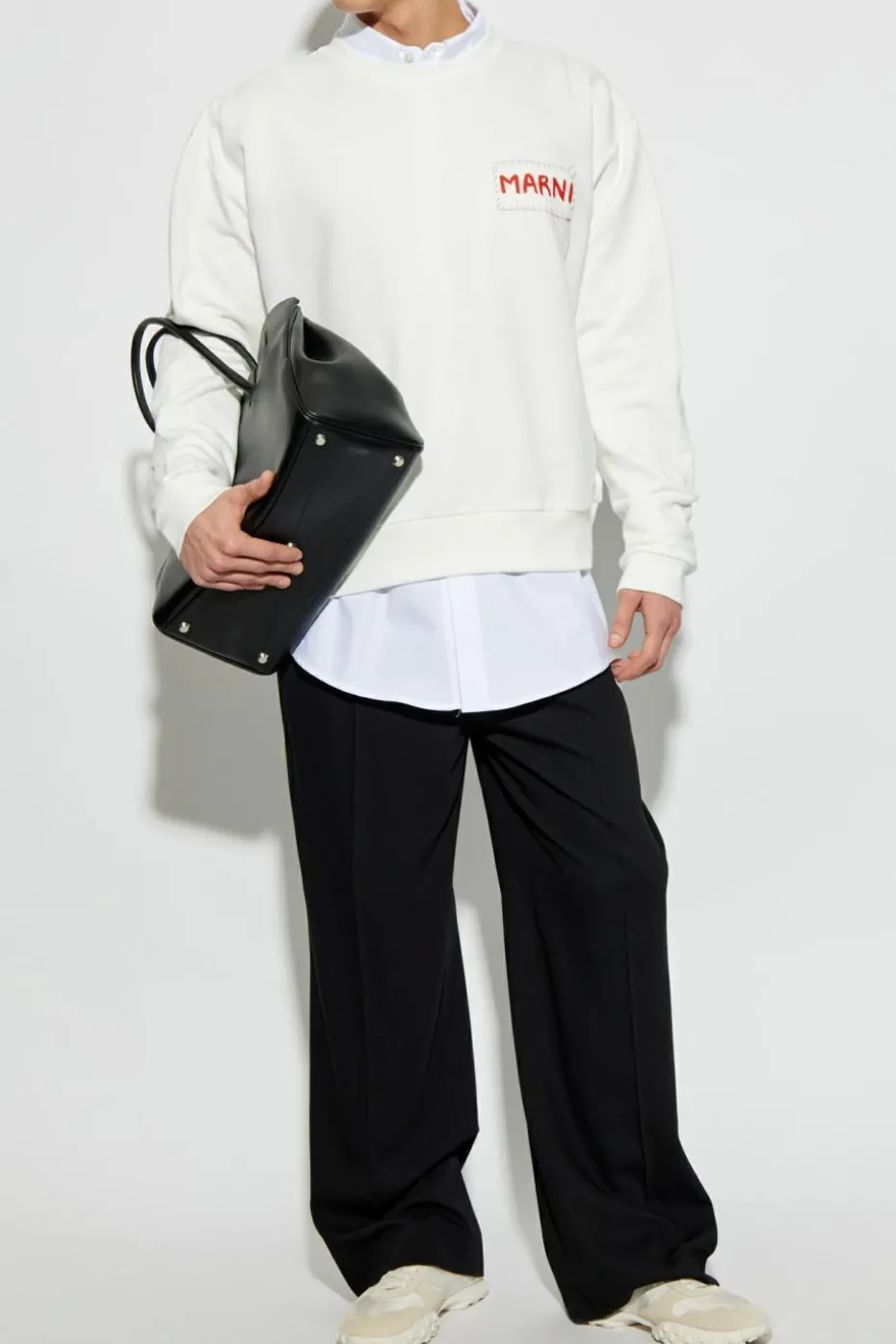 Marni WHITE Sweatshirt with logo