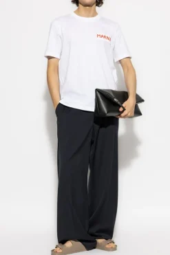 Marni WHITE T-shirt with logo