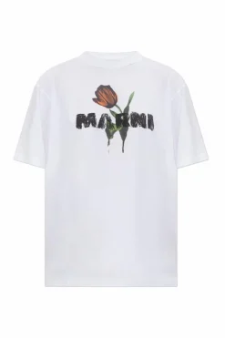 Marni WHITE T-shirt with logo