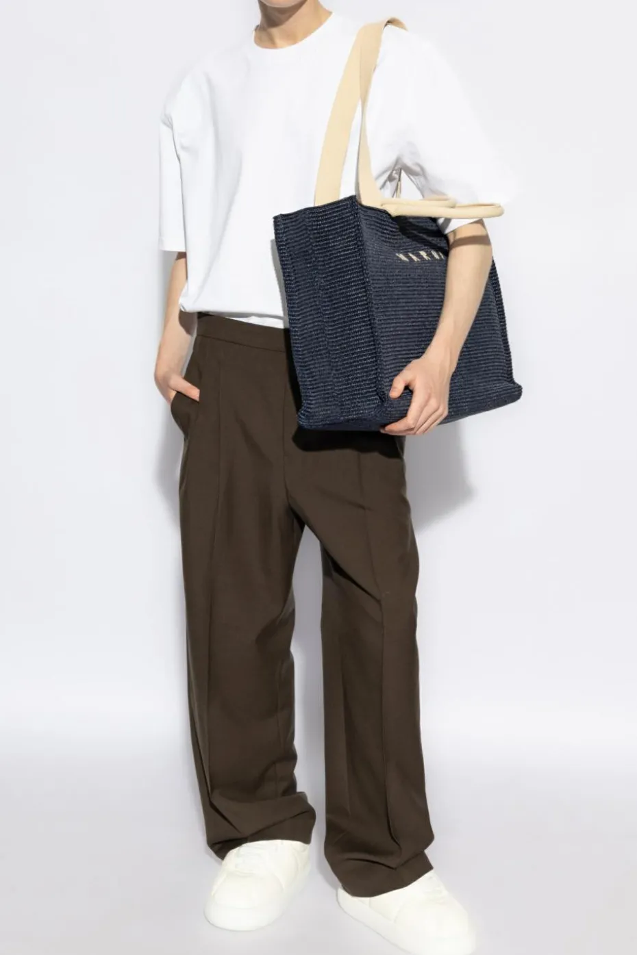 Marni WHITE T-shirt with logo