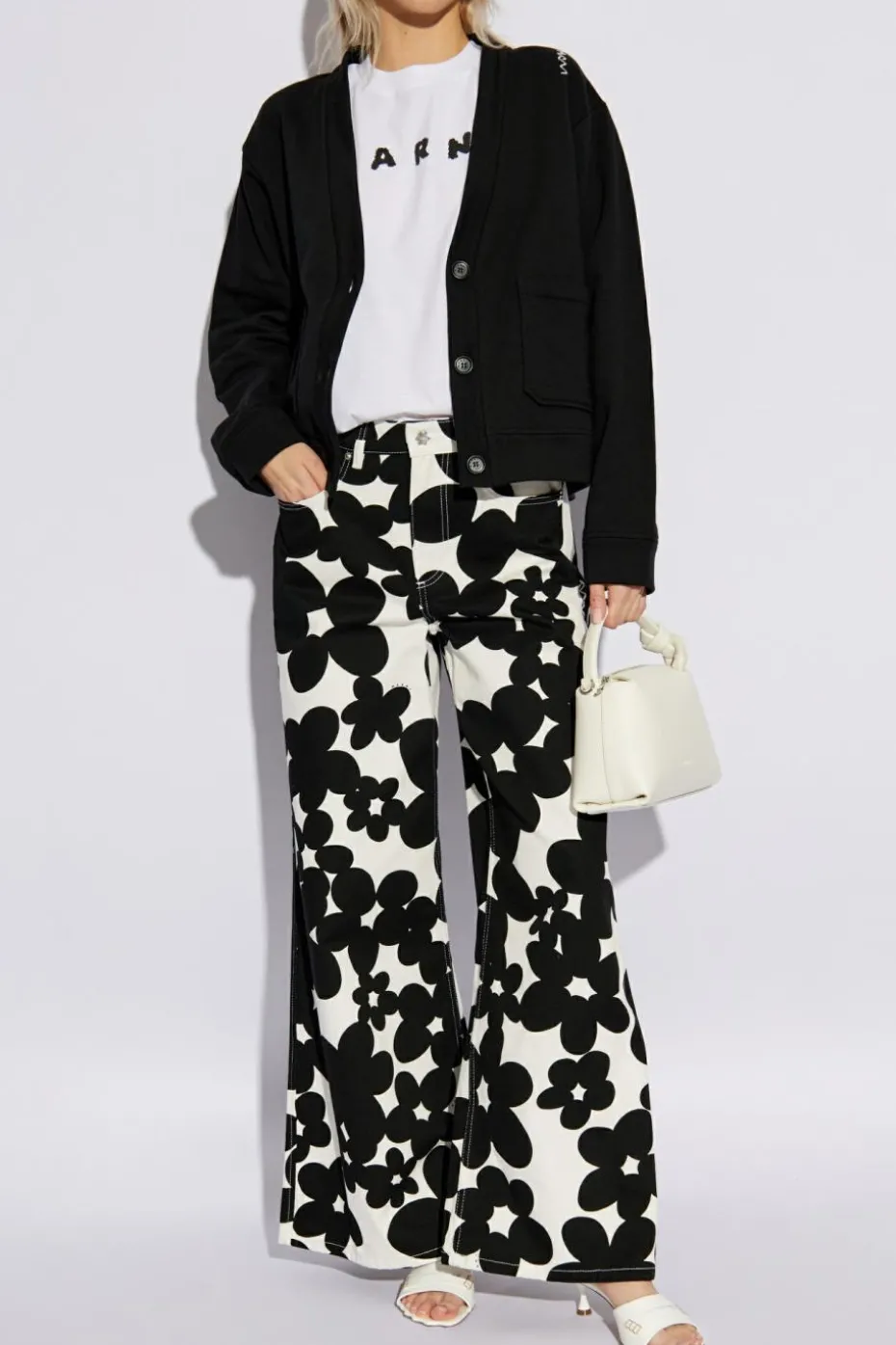 Marni WHITE T-shirt with printed logo