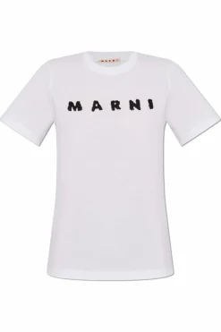 Marni WHITE T-shirt with printed logo