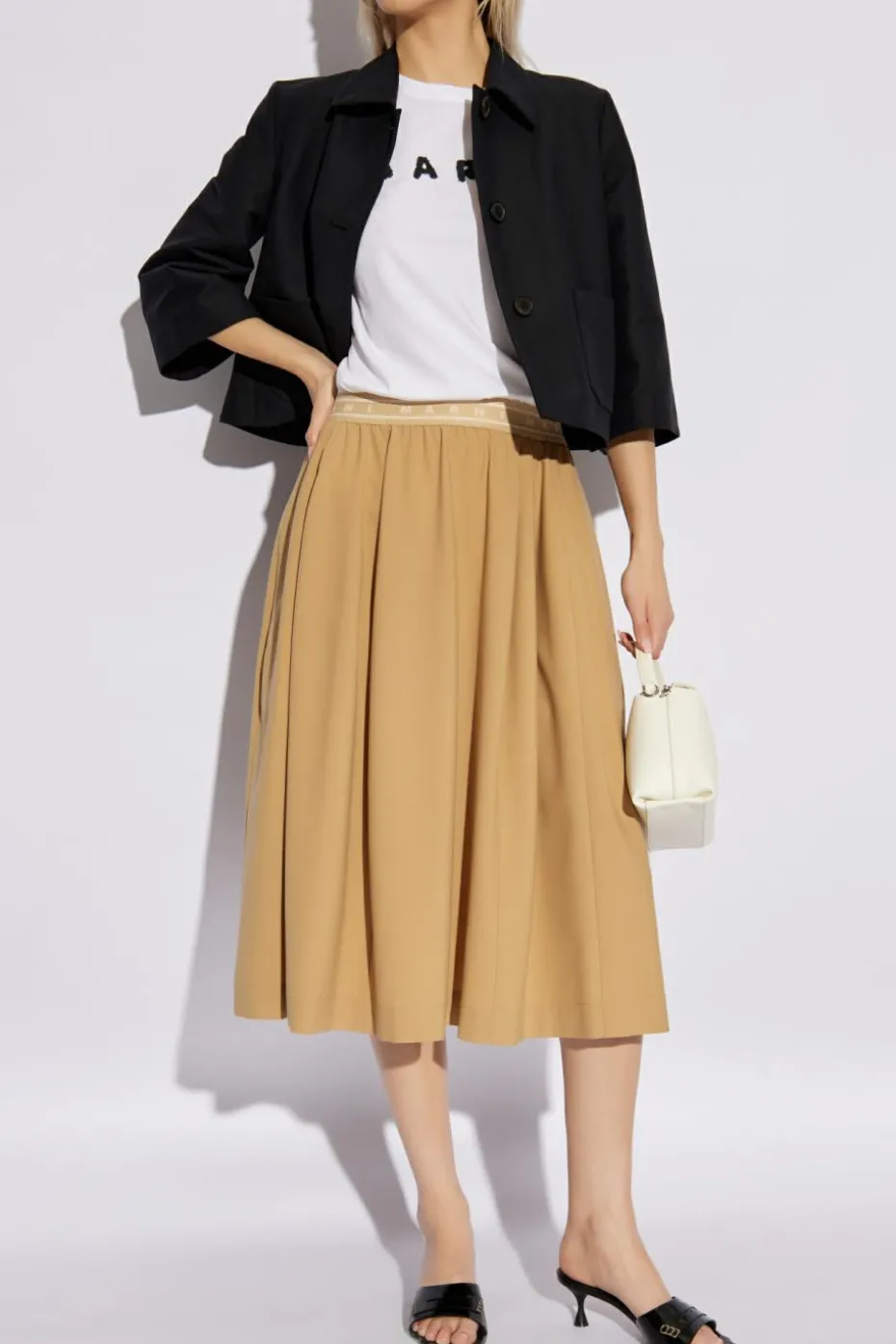 Marni WHITE T-shirt with printed logo