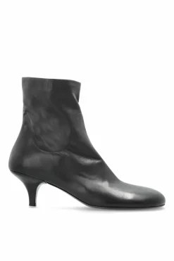 Marsell BLACK Leather ankle boots with heel