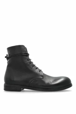 Marsell BLACK Leather ankle boots Zucca