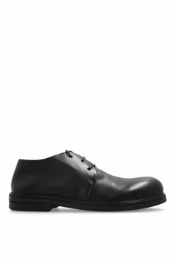 Marsell BLACK Leather shoes 'Zucca Zeppa'