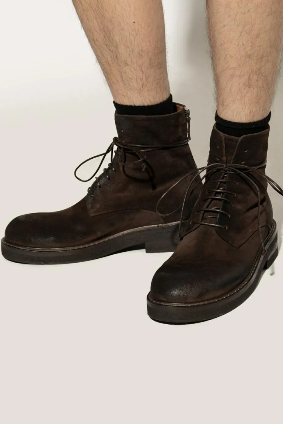 Marsell BROWN Suede ankle boots