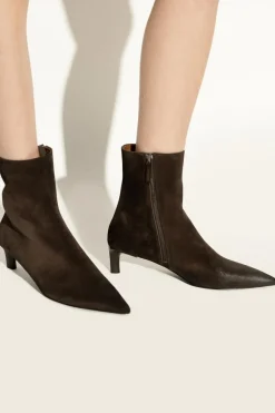 Marsell BROWN Suede heeled ankle boots