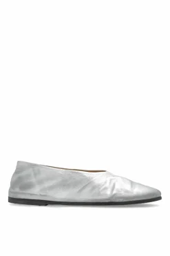 Marsell SILVER Leather ballerinas