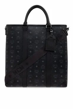 MCM BLACK "Aren Large" shopper bag