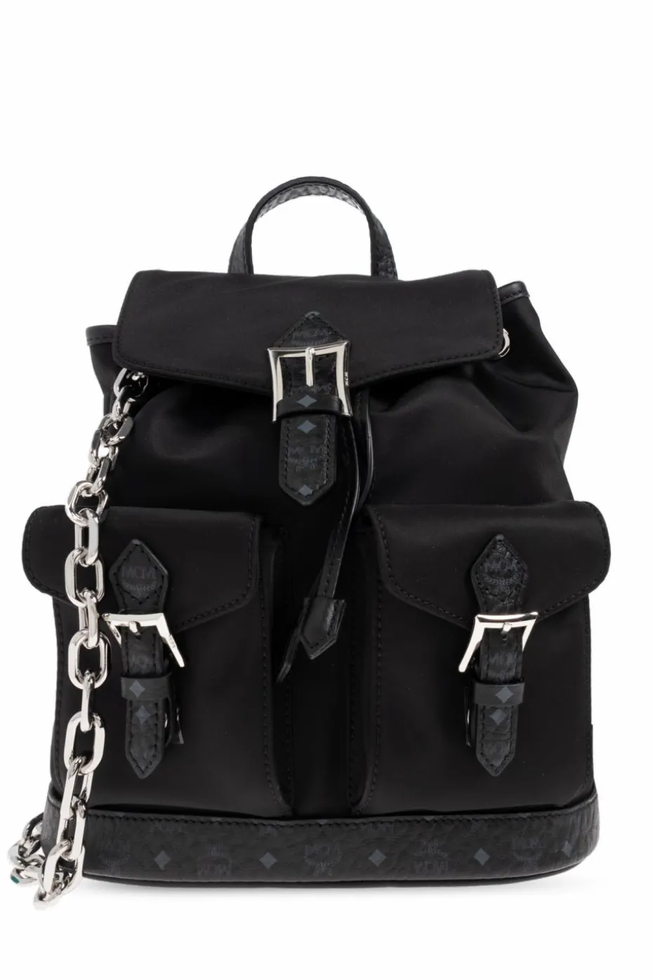 MCM BLACK Backpack with pockets