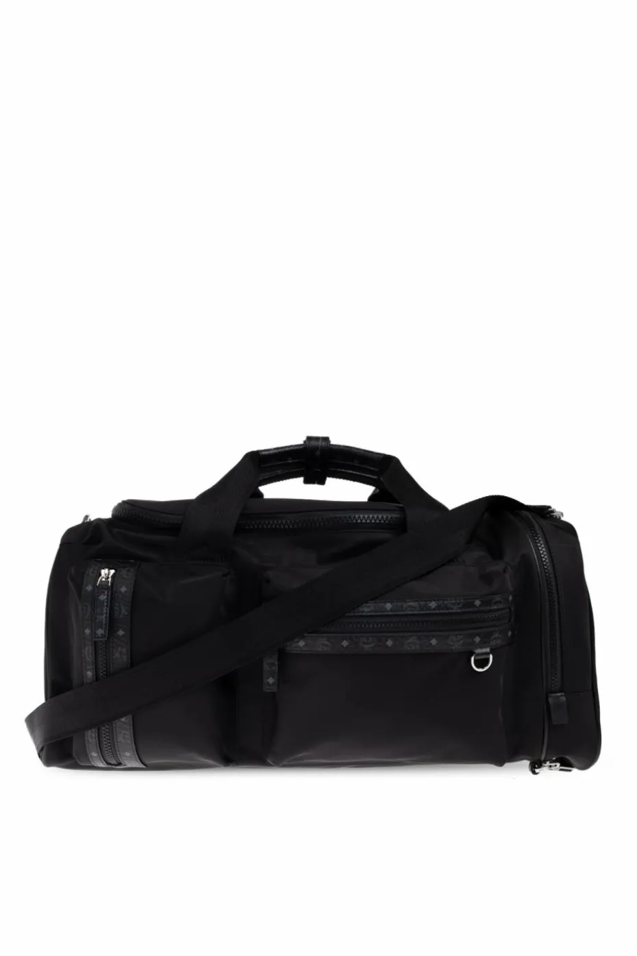 MCM BLACK Hand luggage bag with logo patch