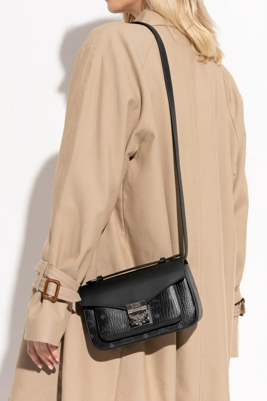 MCM BLACK Handbag `Tracy Medium`