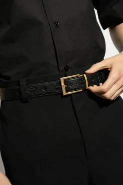 MCM BLACK Leather belt
