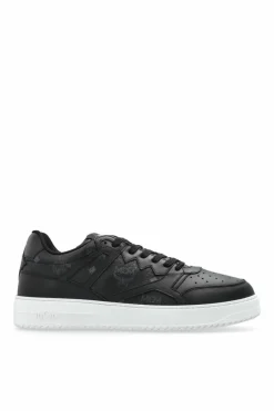 MCM BLACK Monogram sneakers