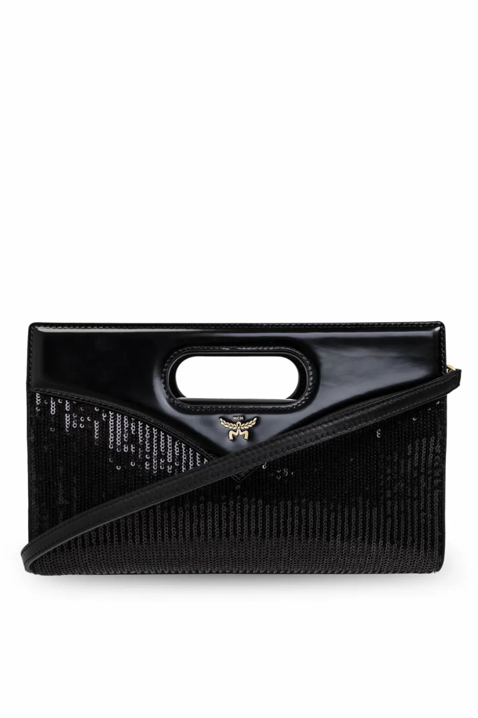 MCM BLACK Sequin Handbag