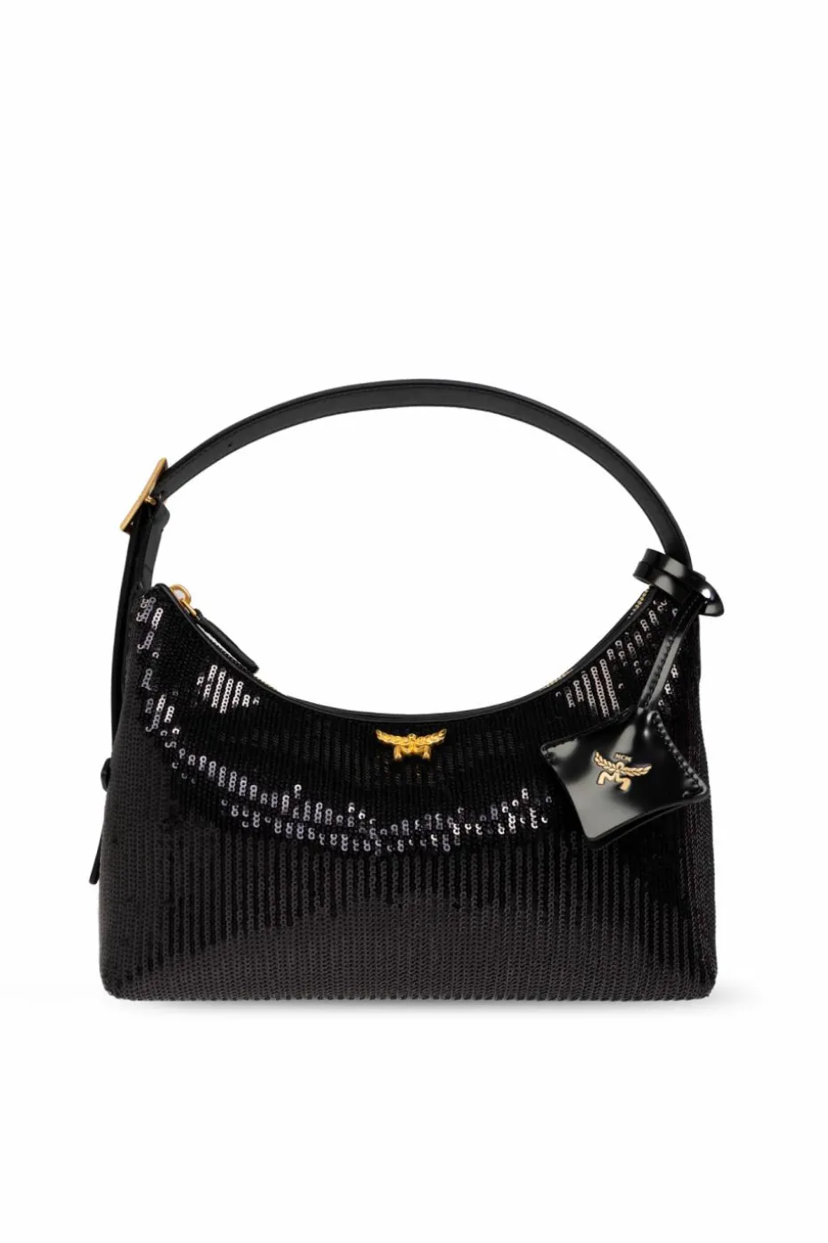 MCM BLACK Sequin shoulder bag