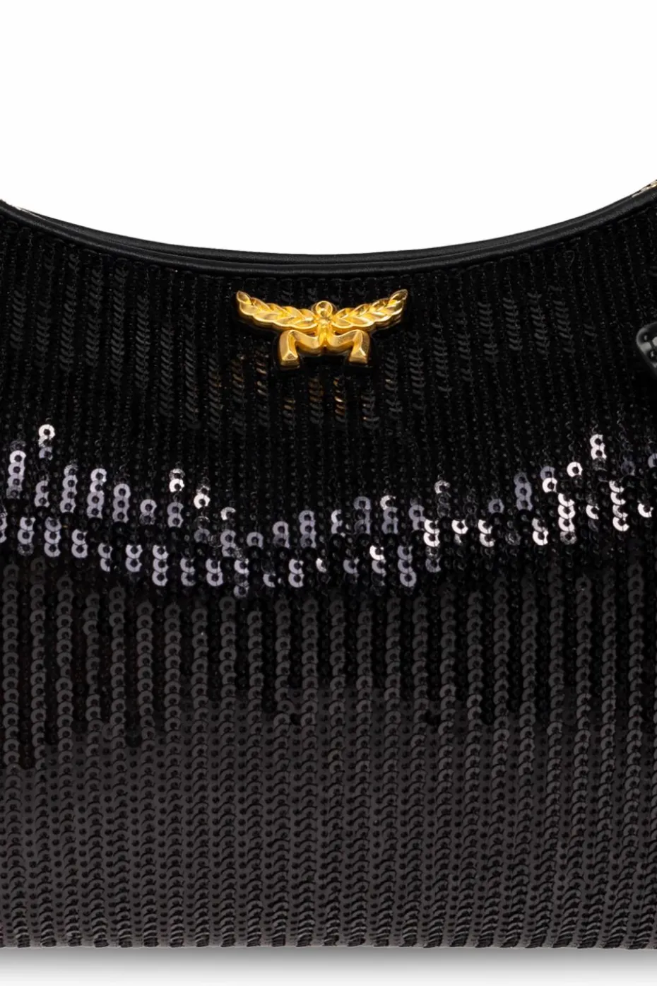 MCM BLACK Sequin shoulder bag