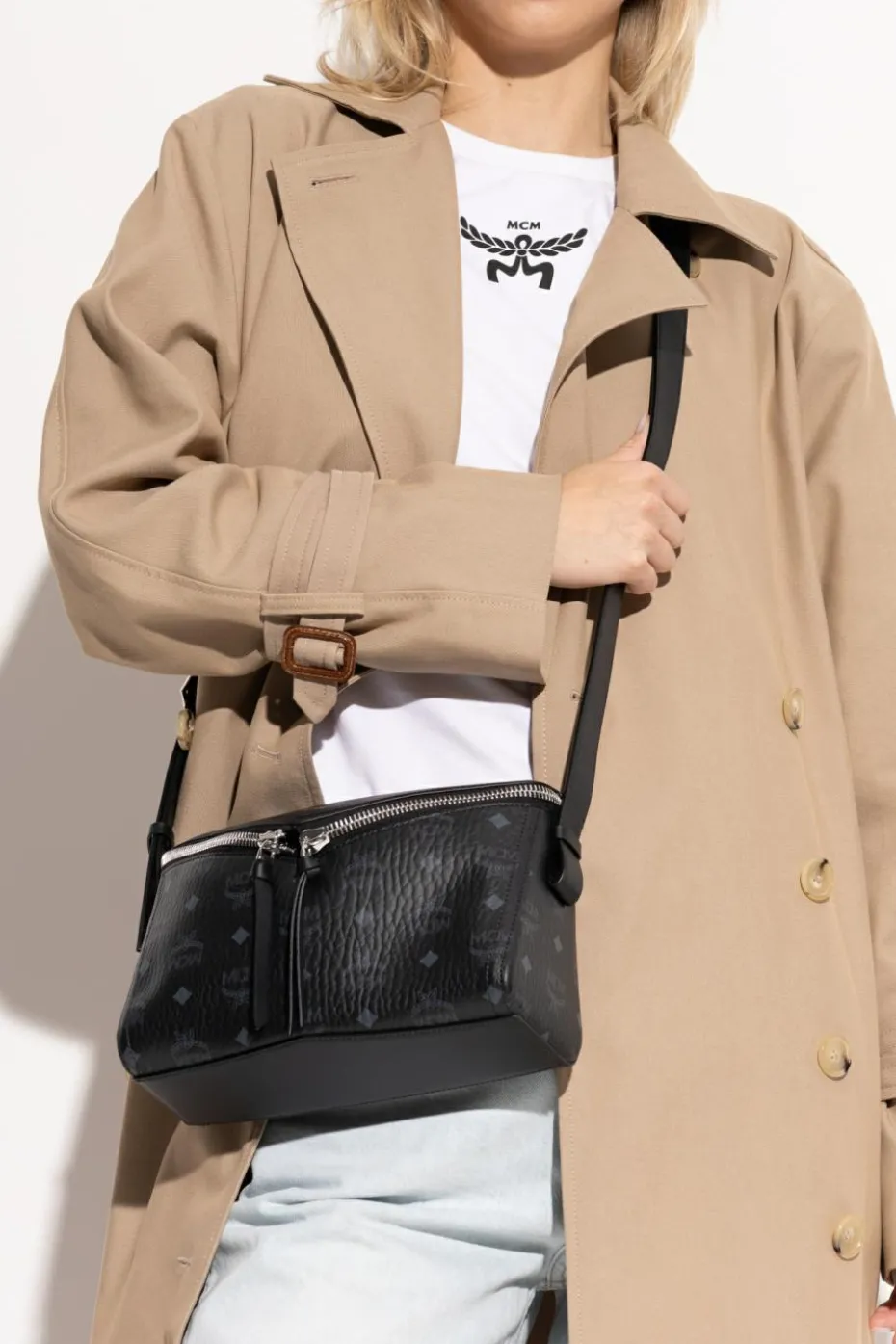 MCM BLACK Shoulder bag "Diamant 3D Small"
