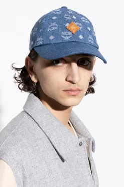 MCM BLUE Denim baseball cap