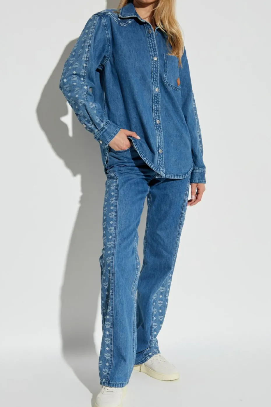 MCM BLUE Monogram jeans