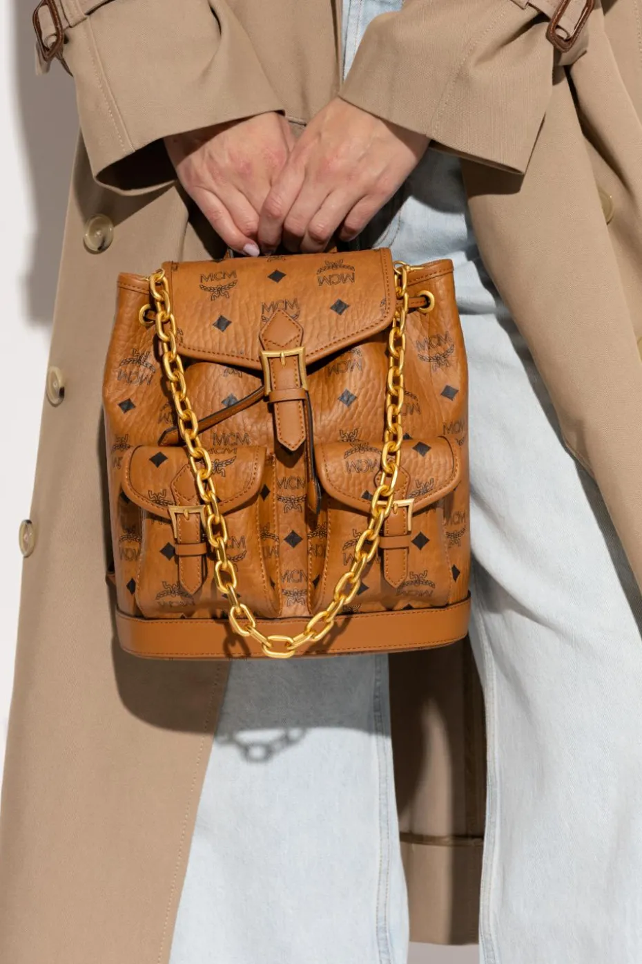 MCM BROWN Backpack "Aren Mini"
