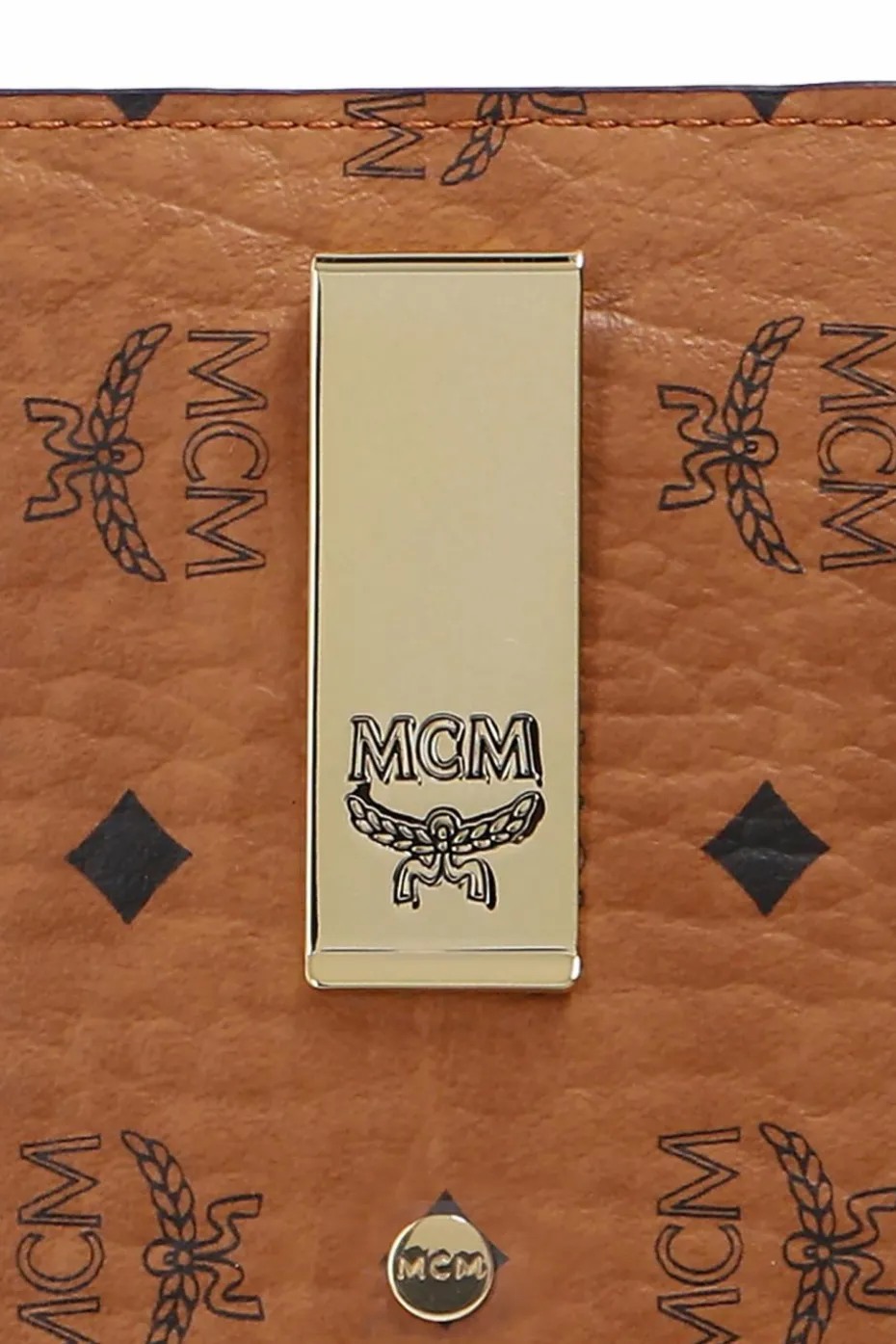 MCM BROWN Card case with clip