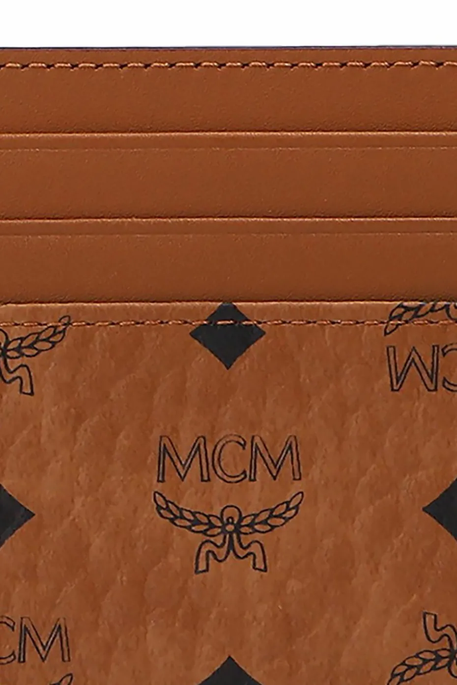 MCM BROWN Card case with clip