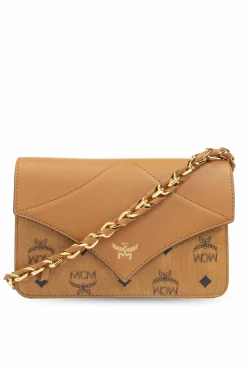 MCM BROWN āDiamondā shoulder bag