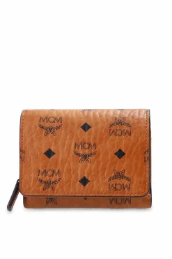 MCM BROWN Foldable wallet with logo
