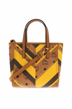 MCM BROWN Handbag with studs