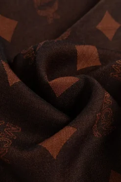 MCM BROWN Scarf with logo
