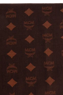 MCM BROWN Scarf with logo