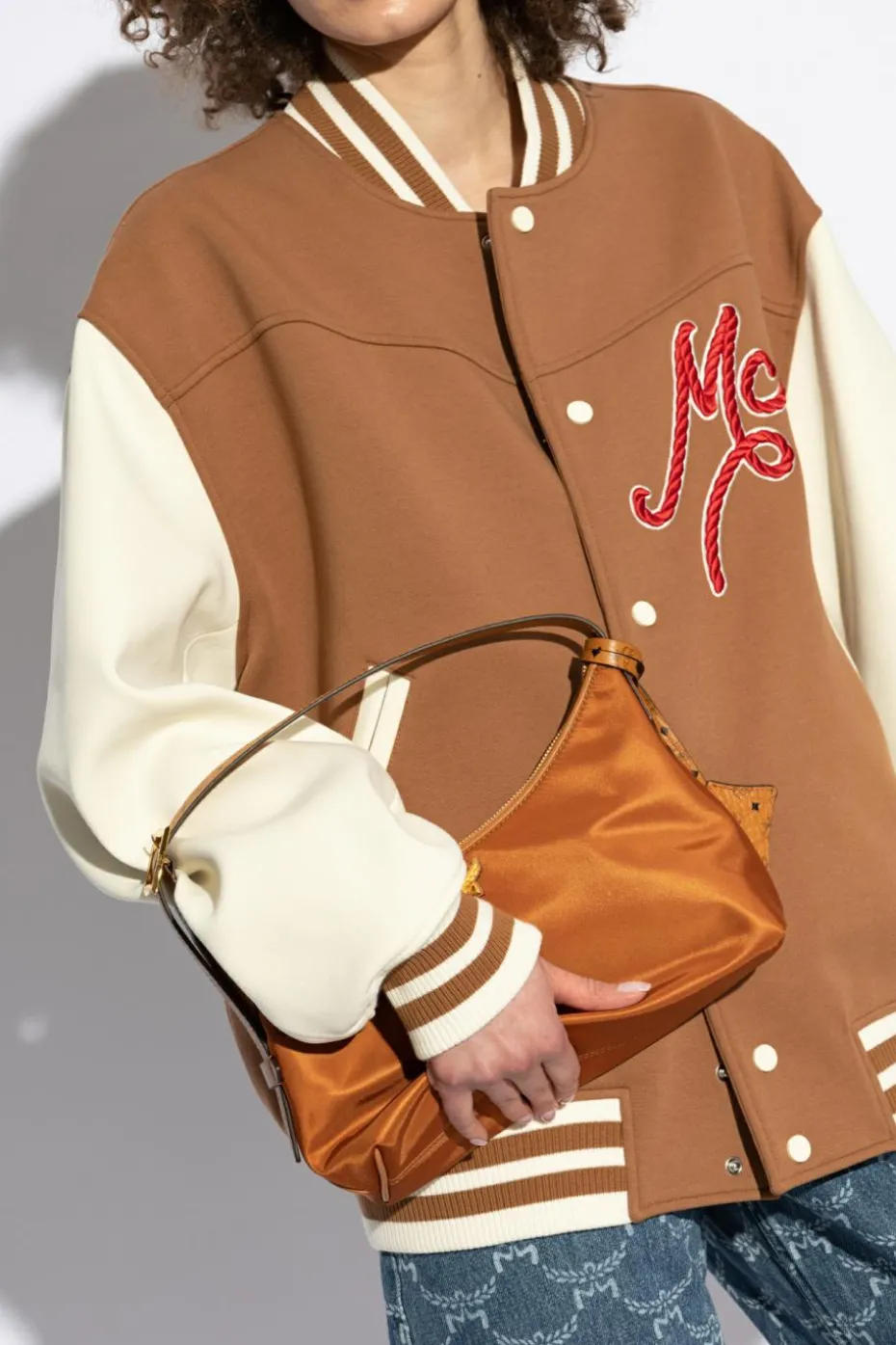 MCM BROWN Shoulder bag Aren Small