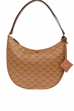 MCM BROWN Shoulder bag with Lauretos print