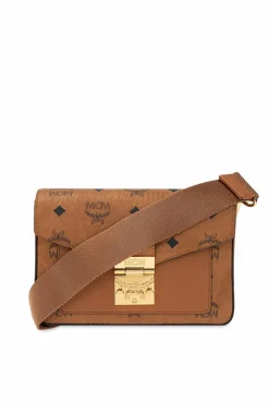 MCM BROWN Shoulder bag with logo